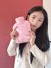 CTRLEND热水袋注水暖水袋暖手宝暖宝宝女生热敷暖肚子防爆暖手袋暖脚神器 2000ml玛卡粉热水袋+仿兔绒布套 实拍图