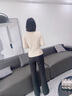 欧芙伦针织衫女打底衫2025秋冬季女装半高领加厚毛衣女内搭套头修身上衣 白色 L 实拍图