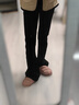 猫人微喇鲨鱼裤女可外穿秋冬加绒高腰提臀芭比健身喇叭瑜伽裤黑色L 实拍图