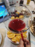 SUSHI CERAMICS轻奢水晶玻璃红酒杯高脚杯葡萄酒杯苹果杯710ml 红+黑2支装 晒单实拍图