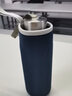 伽嗒提绳款杯套通用隔热防摔保温杯保护套玻璃杯套水杯子袋 中号-藏青色 （高度19*直径6.8cm 实拍图
