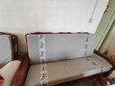 添富贵 木沙发坐垫带靠背连体老式实木沙发垫红木联邦椅春秋椅座垫防滑 繁华盛世浅灰 155cm*50cm 三人位 *65cm高靠背 实拍图