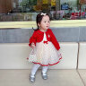 GOOFLORON女宝宝周岁礼服满月百天婴儿公主裙0-6个月一周岁生日衣服春季 单件红色连衣裙 73CM 晒单实拍图