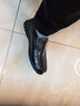 双星八特2025秋冬新款皮鞋男商务正装皮鞋男士英伦休闲鞋青年时尚简约百搭 黑色-WDSM-78033 41 实拍图