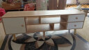 宜造（YIZAO）电视柜落地2024最新款小户型家用现代简约客厅电视柜茶几组合柜 田园橡木色+暖白色120cm 实拍图