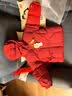 齐齐熊（ciciibear）[90绒子三防蓄热]齐齐熊羽绒服宝宝冬季儿童红色新年面包服红品 新年红-白鸭绒-男女同款 110 【充绒量短款100g/长款147g】 实拍图