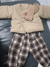 G.duck男童冬季套装儿童衣服男孩加绒加厚酷帅棉服三件套一岁宝宝冬装潮 卡其色加厚纯色棉服套装 加厚 100 2-3岁 体重27-31斤左右穿 实拍图