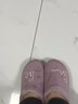 惠夫人冬季棉拖鞋女包跟居家情侣保暖防滑月子鞋家用男士简约厚底 字母包跟 栗紫 38-39 (适合37-38码穿) 实拍图