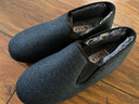 老美华冬季男款棉鞋老北京布鞋加棉加厚保暖中老年人鞋靴 蓝色 40 实拍图