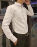 罗蒙（ROMON）长袖衬衫男潮流衬衣商务休闲打底衫上衣外套男装S108白色XL 晒单实拍图