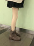 回力女鞋夏季雪地靴加绒加厚高帮棉鞋女保暖靴子女2025新款厚底鞋子女 驼色 37 (235mm) 实拍图