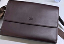 七匹狼男包单肩包男斜挎背包公文包商务休闲男士包包真牛皮大容量翻盖包 款式七 咖色大号【29*25*8厘米】 实拍图