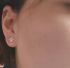 周六福 PT950铂金耳饰女款雪花白金耳钉 B0910370 约1.36g 一对  晒单实拍图