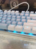 达尔优EK815机械合金版108键多键位机械键盘电竞游戏CF吃鸡LOL双色白蓝键帽全键无冲 108键茶轴（蓝拼白键帽）29种灯光模式 实拍图