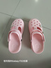 漂步洞洞鞋女凉鞋厚底花园凉拖鞋平底防滑孕妇户外涉水包头休闲沙滩鞋 浅粉色 36 实拍图