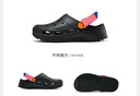 斯凯奇（Skechers）女鞋洞洞鞋凉鞋增高厚底耐磨沙滩拖鞋小怪兽包头洞洞鞋111581 黑色/多彩色/BKMT 36 实拍图