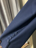 罗蒙（ROMON）西服男士小西装外套职业正装修身休闲伴郎服 藏青色XL 实拍图