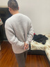 安之伴睡衣女秋冬保暖抗静电半边绒休闲女士家居服可外穿 银灰 男 XL 实拍图