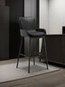 艾森朗特意式极简吧台椅家用岛台高脚椅吧凳轻奢高级感酒吧高椅子前台吧椅 黑色 坐高65cm 实拍图