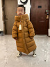 戴维贝拉（DAVE＆BELLA）小童长款羽绒服三防儿童白鸭绒外套女童冬装上衣新款男宝宝外衣 棕色【DB4243343】 110 cm【充绒量134g】 实拍图