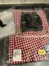 诗佩琪（SVORIAHI）围裙厨房连袖长袖工作服罩衣成人做饭反穿衣男女炒菜围腰薄款 酒红色（小猫格子无袖围裙） 1件 实拍图