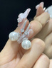 沫兰（MOLADY）S925银耳环女耳坠耳钉耳饰品闺蜜生日纪念日礼物送女友 [进口白锆]耳环*玫瑰花盒 实拍图