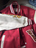 BJHG不计后果新年红色棒球服男款春季潮牌呢子外套美式复古夹克上衣女 新年红 L 实拍图