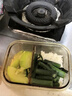 希乐扣耐热玻璃饭盒保鲜盒便当盒汤碗 烤箱冰箱微波炉饭盒 长三隔+圆+包 实拍图