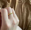 周六福（ZLF）黄金戒指女款足金莫比乌斯环素戒叠戴指环手饰ZERO计价 11号 - 1.4g 实拍图