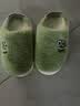 安尚芬棉拖鞋女士秋冬季新款室内家居月子鞋厚底防滑保暖加绒棉鞋 绿色【大眼仔】 38-39 适合37-38 实拍图