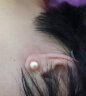 妃袖淡水珍珠耳钉S925银针扁圆馒头4-13mm圆强亮光几乎无瑕 白色 5-6mm 实拍图