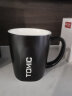 特美刻（TOMIC）创意马克杯大容量牛奶杯带盖陶瓷杯子情侣水杯咖啡杯 黑色400ML 实拍图