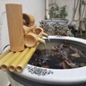 流水趣 竹排竹子流水循环摆件流水器上半部庭院客厅阳台陶瓷荷花缸造景 竹排长50＋水泵＋过滤棉（不含缸 实拍图