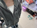 真维斯（Jeanswest）卫衣女春秋季新款外套女开衫连帽情侣男女装上衣服小个子休闲宽松 藏青 爱心线白_K S 实拍图
