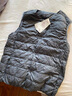无印良品 MUJI 男式 便携式 无领 羽绒背心 羽绒马甲 ADD01C2A 深灰色 XL (180/104A) 实拍图