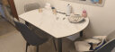 林氏家居岩板餐桌家用饭桌子折叠餐桌可伸缩小户型圆桌餐桌椅组合LS395R1 1.3米|黑色伸缩餐桌+S2-A餐椅*4 晒单实拍图