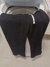 浪莎欧棉绒阔腿裤女春秋高腰窄版显瘦直筒休闲裤宽松垂感拖地裤子加绒  黑色加绒-小个子 L 建议111-125斤 实拍图