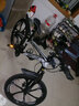 EG7山地自行车成人学生变速越野单车双减震赛车26寸青少年男女 六刀【升级减震 轻量铝架】黑白 24寸30速【适合：145-165CM】 实拍图