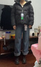 森马（Semir）轻松羽绒|90鸭绒羽绒服女冬季短款宽松花苞连帽甜美三防保暖外套 黑色（灰鸭绒）90001 S 实拍图