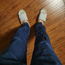 AEMAPE苹果纯棉秋冬季牛仔裤中老年高腰深裆宽松直筒爸爸装百搭加绒长裤 （厚款）D款#深蓝色 36 (2尺8) 实拍图