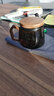 全度办公家用茶水分离泡茶杯玻璃杯子带盖过滤办公杯花茶红茶杯三件杯 灰色木把小茶杯340ml1只 实拍图