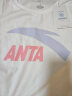 安踏（ANTA）短袖女t恤显白2024夏季新款棉时尚修身官网羽毛球服 -4纯净白/浅紫（现货秒发） M /165 实拍图