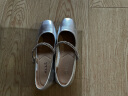 百丽520繁花珍妮玛丽珍鞋女24春季新商场款小皮鞋单鞋B2C1DAQ4 银色 37 晒单实拍图