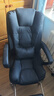 勤一 加厚可躺办公椅子电脑椅家用老板椅弓形麻将椅子午休靠背座椅 皮艺-黑色 尊享可躺款（带脚托+带腰枕） 实拍图