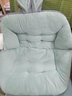 同依坐垫靠背一体办公室久坐屁垫椅子学生座椅垫护腰靠垫汽车坐垫冬季 【牛奶绒】浅绿色 一体式 【40*40cm】小号 实拍图