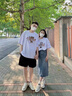 love legend尼克朱迪情侣装夏季短袖t恤上衣两件套装班服定制学生半袖衣服 灰绿色+灰绿色 M 男+S女 实拍图