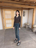 靖话欧货老爹鞋女2026春夏季新款小个子增高6cm休闲鞋百搭时尚运动鞋 黑色 单层 37 (235mm) 实拍图
