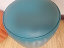 孜度小凳子家用矮凳皮凳子沙发凳换鞋凳小圆皮墩子沙发凳圆形南瓜凳子 孔雀蓝 32cm 高（直径32cm） 实拍图