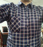 立蒙冬季男士保暖衬衫加绒加厚长袖格子衬衣中年爸爸装 332灰色条XL 实拍图