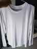 京东京造长袖t恤男5A抑菌新疆棉圆领衣服男装打底衫 白色 XL 实拍图